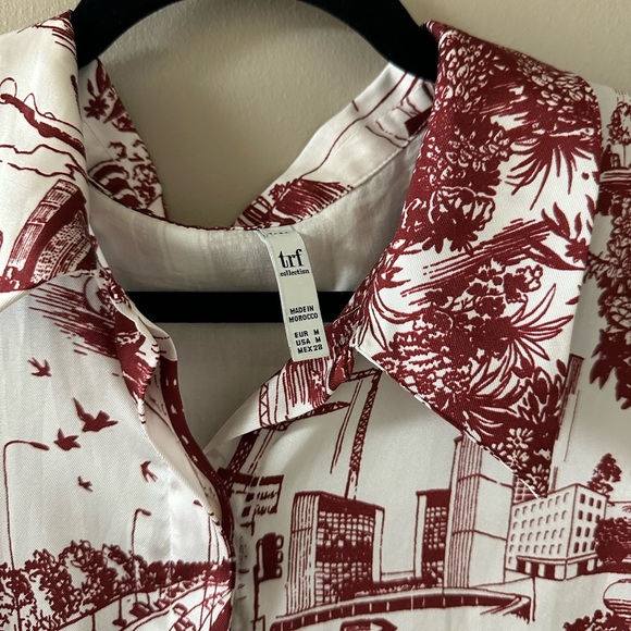 Zara toile satin button down - Picture 3 of 3